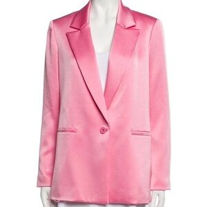 Alice + Olivia Long Blazer in Primrose Baby Pink